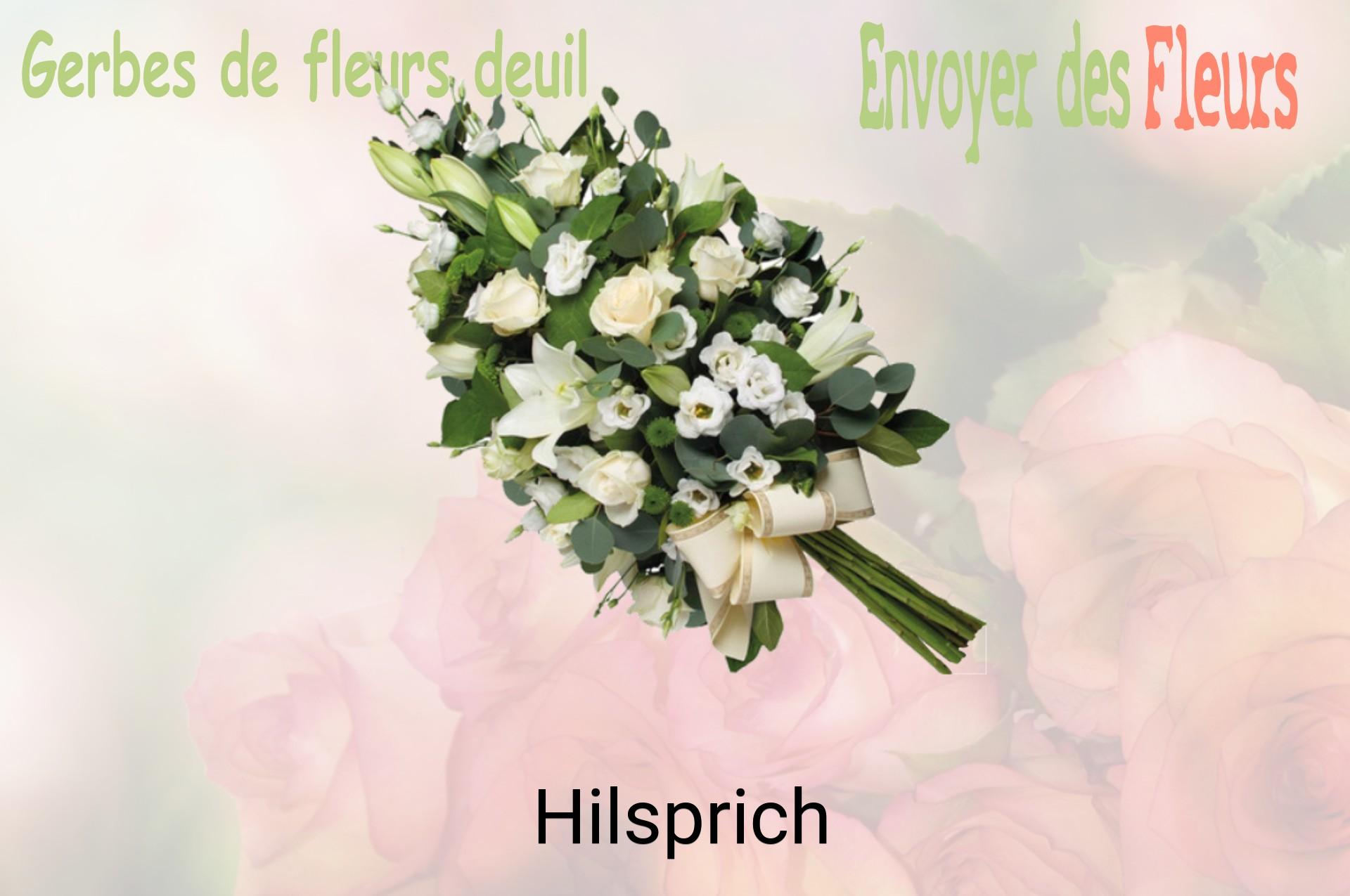 Gerbe de fleurs de deuil livrée à Hilsprich